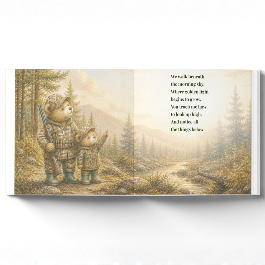 Personalized Hunting Dad Book, Fathers Day Gift From Kids, Custom Outdoorsman Daddy Story Keepsake