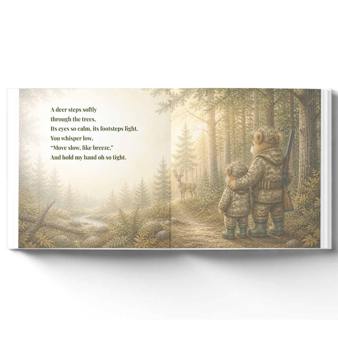 Personalized Hunting Dad Book, Fathers Day Gift From Kids, Custom Outdoorsman Daddy Story Keepsake