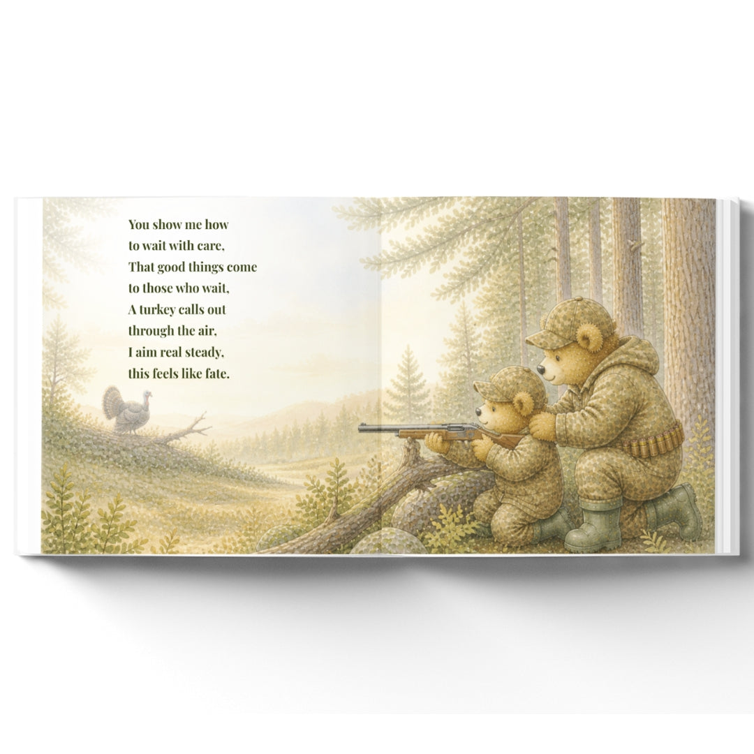 Personalized Hunting Dad Book, Fathers Day Gift From Kids, Custom Outdoorsman Daddy Story Keepsake