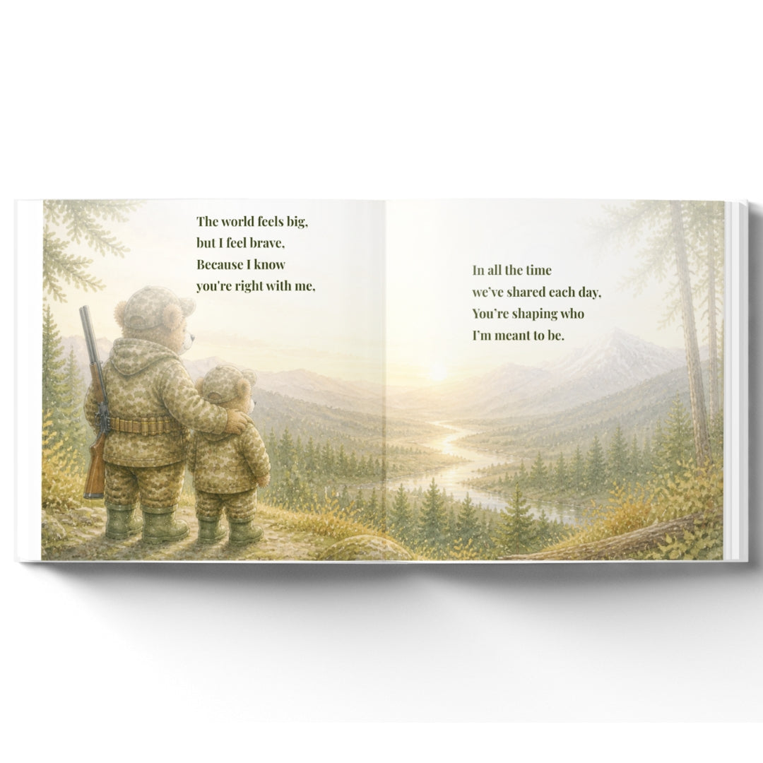 Personalized Hunting Dad Book, Fathers Day Gift From Kids, Custom Outdoorsman Daddy Story Keepsake