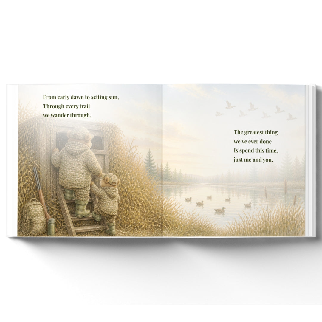 Personalized Hunting Dad Book, Fathers Day Gift From Kids, Custom Outdoorsman Daddy Story Keepsake