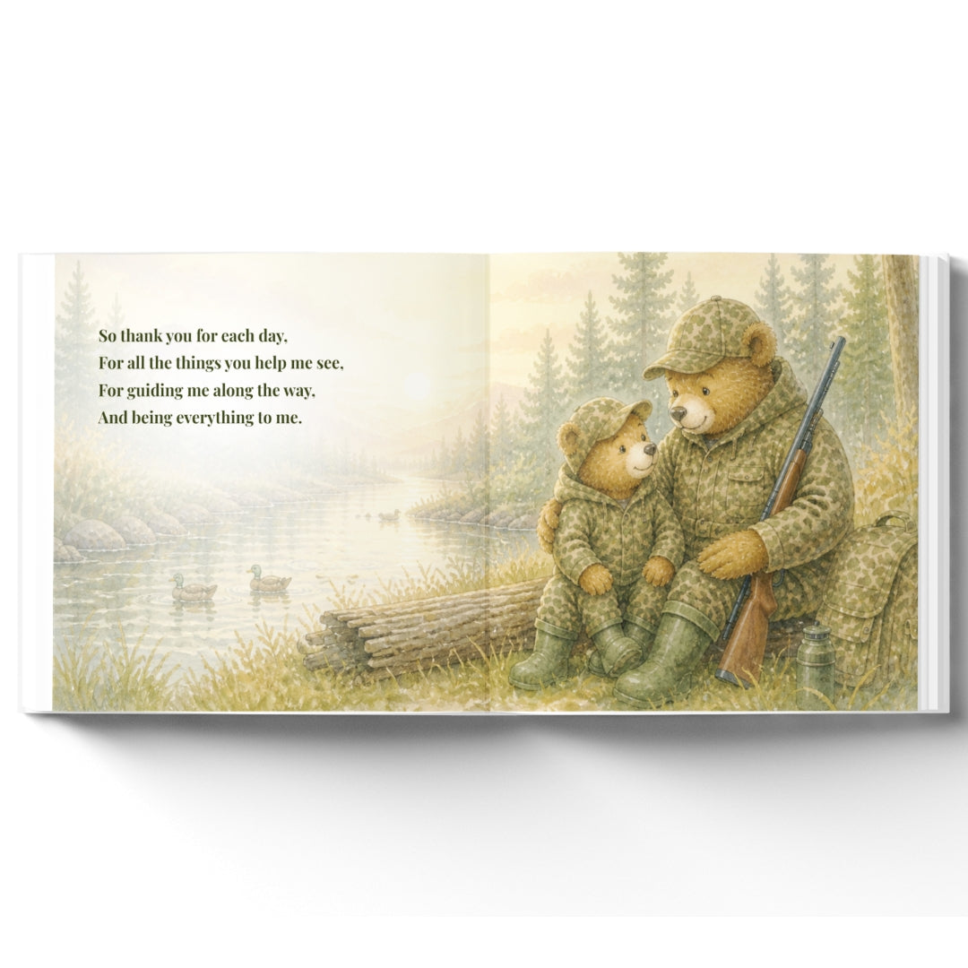 Personalized Hunting Dad Book, Fathers Day Gift From Kids, Custom Outdoorsman Daddy Story Keepsake