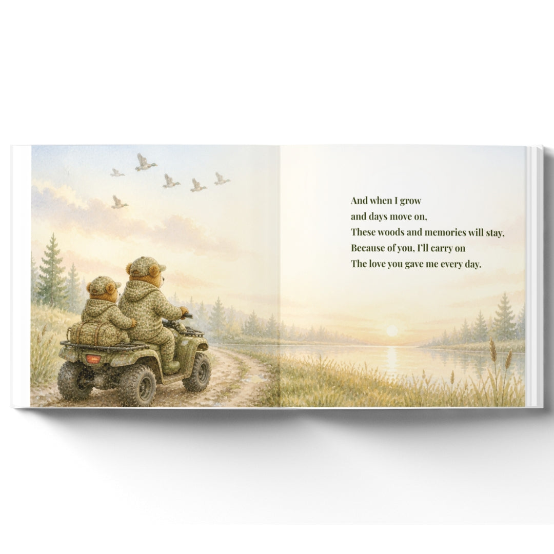 Personalized Hunting Dad Book, Fathers Day Gift From Kids, Custom Outdoorsman Daddy Story Keepsake