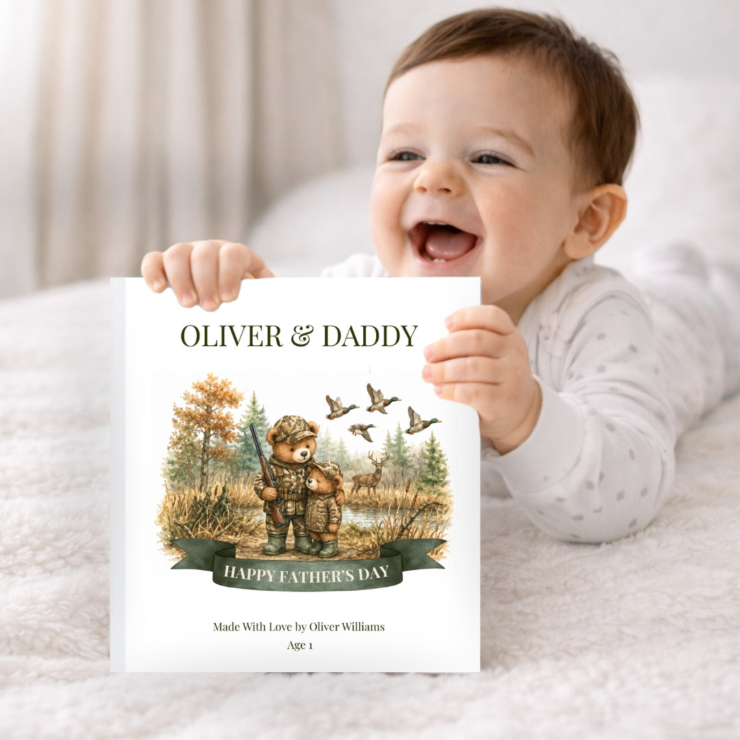 Personalized Hunting Dad Book, Fathers Day Gift From Kids, Custom Outdoorsman Daddy Story Keepsake