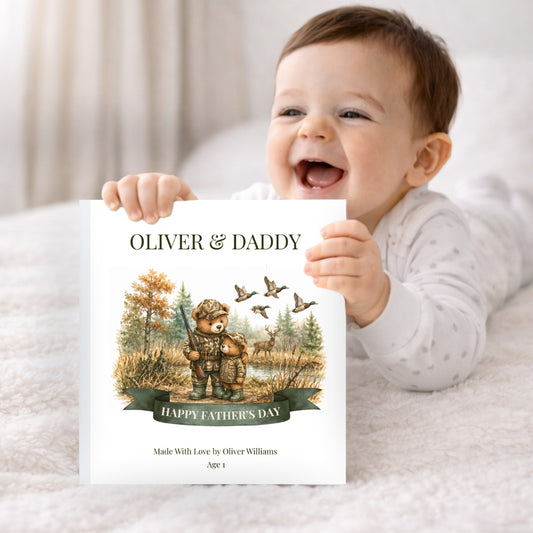Personalized Hunting Dad Book, Fathers Day Gift From Kids, Custom Outdoorsman Daddy Story Keepsake