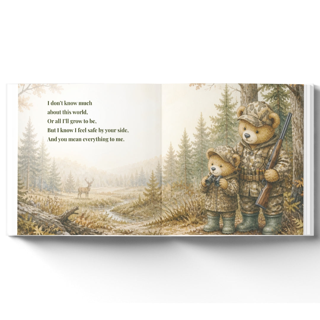 Personalized Hunting Dad Book, Fathers Day Gift From Kids, Custom Outdoorsman Daddy Story Keepsake