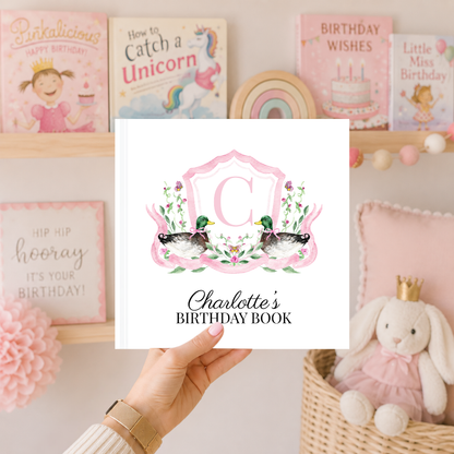 Duck Birthday Memory Book | Birthday Interview Book | Keepsake Baby Memory Book | Baby Shower Gift | Gift for New Mom | Memory Book