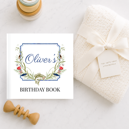 Personalized Birthday Memory Fishing Book, Birthday Keepsake, 18 Year Birthday Tradition, First Birthday to 18 Gift