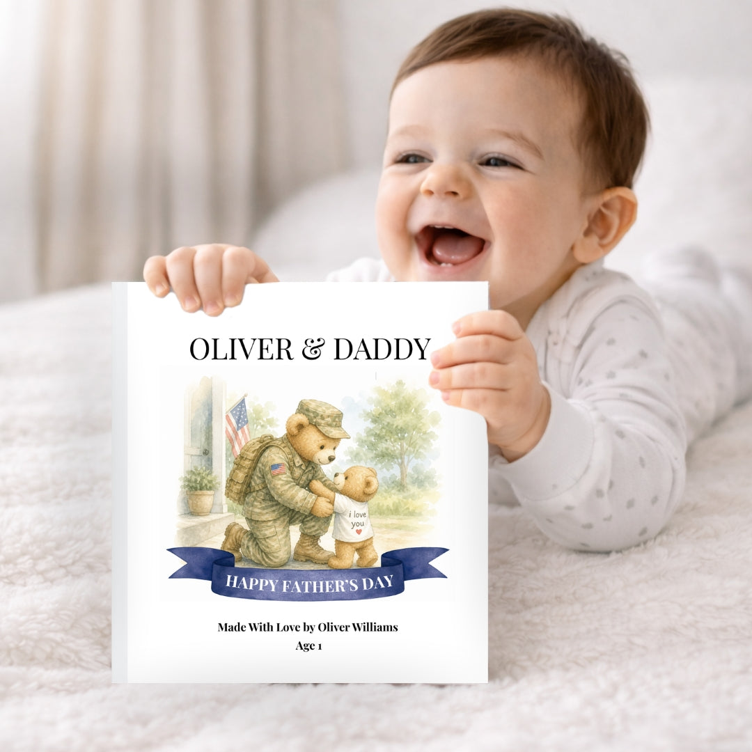 Personalized Military Dad Book, Deployment Gift From Kids, Fathers Day Military Daddy Keepsake Story