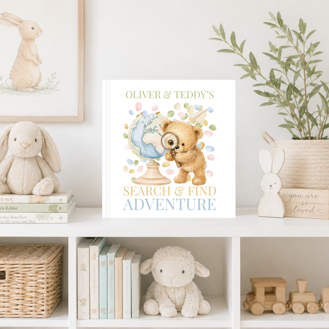 Personalized Search and Find Book, Toddler Busy Book, Custom Name Storybook, Interactive Seek and Find Gift for Kids