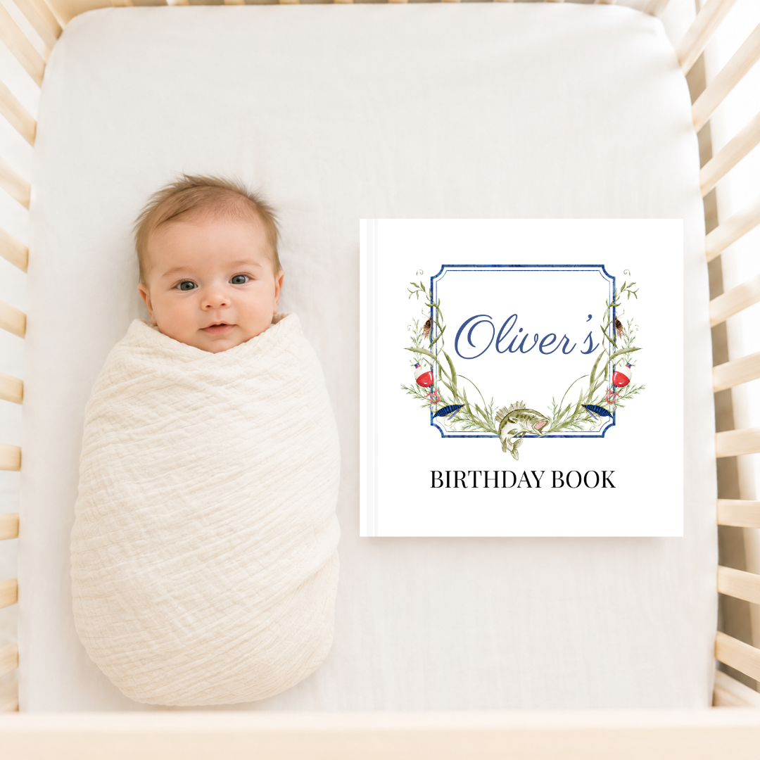 Personalized Birthday Memory Fishing Book, Birthday Keepsake, 18 Year Birthday Tradition, First Birthday to 18 Gift