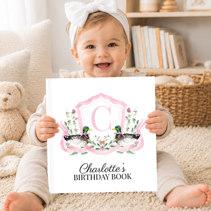 Duck Birthday Memory Book | Birthday Interview Book | Keepsake Baby Memory Book | Baby Shower Gift | Gift for New Mom | Memory Book