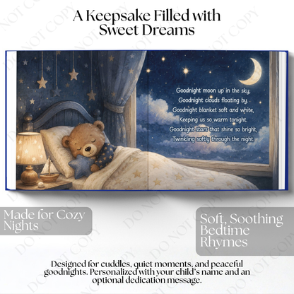 Personalized Bedtime Story Book, Custom Goodnight Book for Kids, Personalized Children's Book, Toddler Gift, Baby Keepsake, Name Storybook