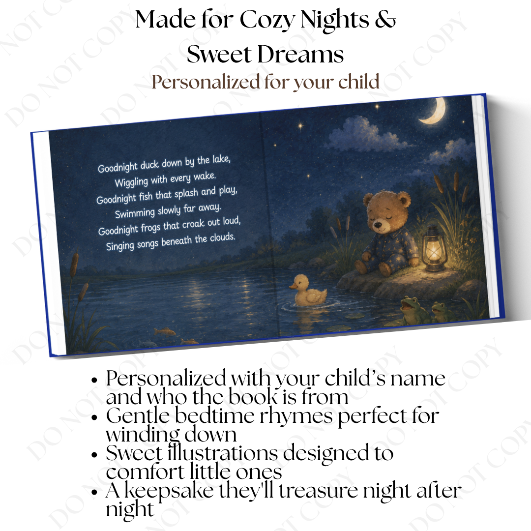 Personalized Bedtime Story Book, Custom Goodnight Book for Kids, Personalized Children's Book, Toddler Gift, Baby Keepsake, Name Storybook