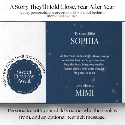 Personalized Bedtime Story Book, Custom Goodnight Book for Kids, Personalized Children's Book, Toddler Gift, Baby Keepsake, Name Storybook
