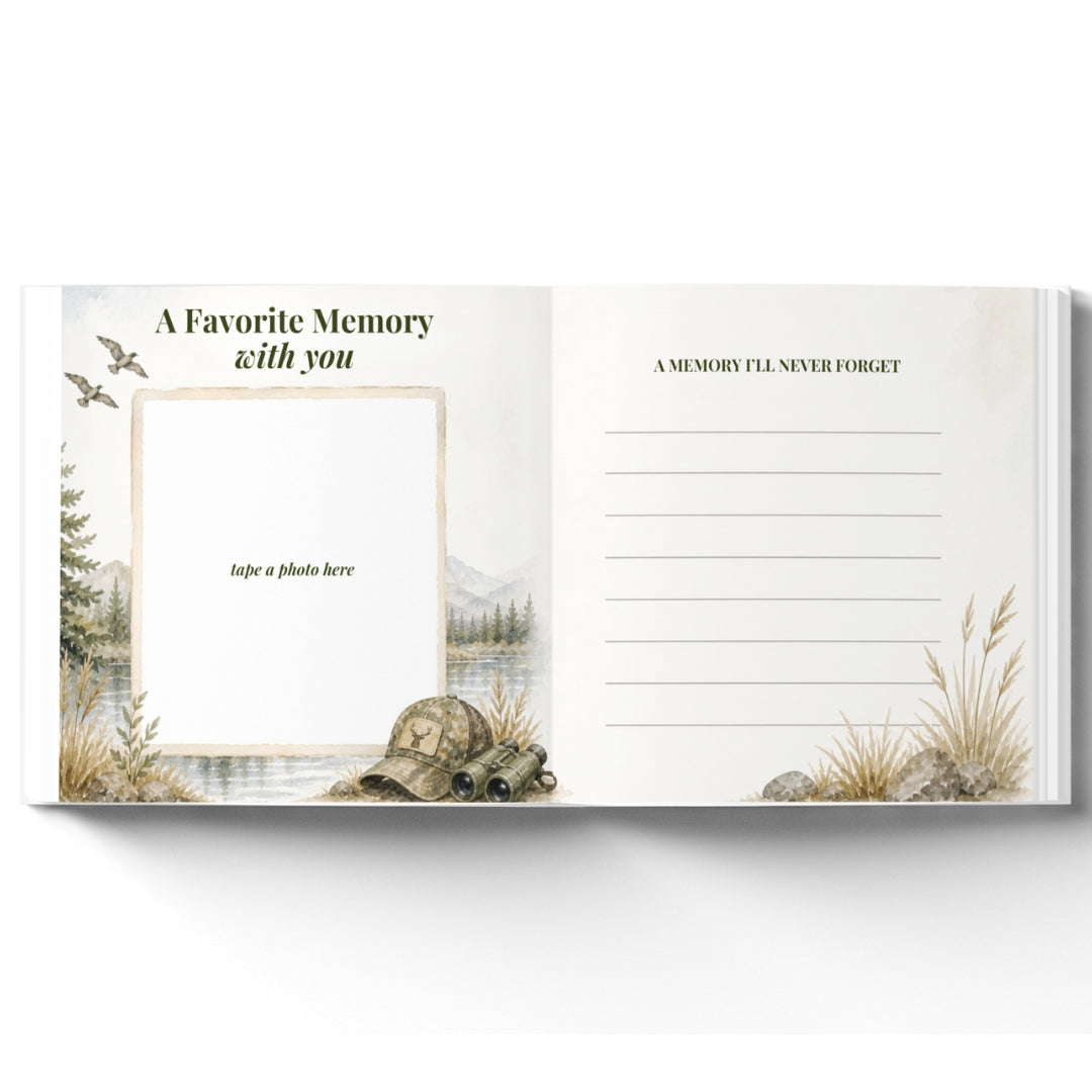 Personalized Hunting Dad Book, Fathers Day Gift From Kids, Custom Outdoorsman Daddy Story Keepsake